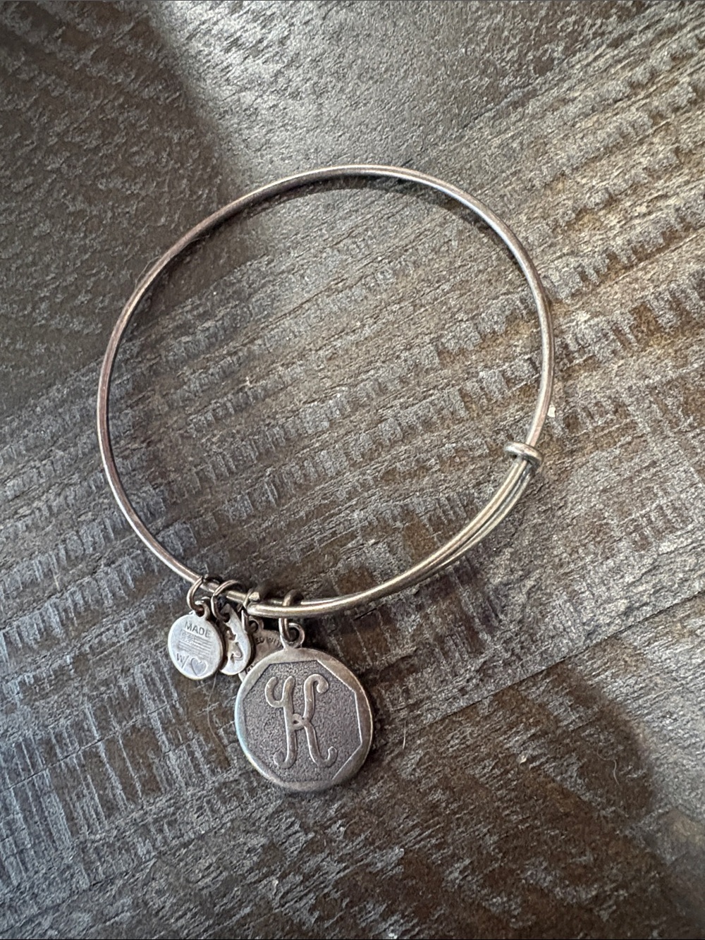 Alex & Ani ‘K’ bracelet